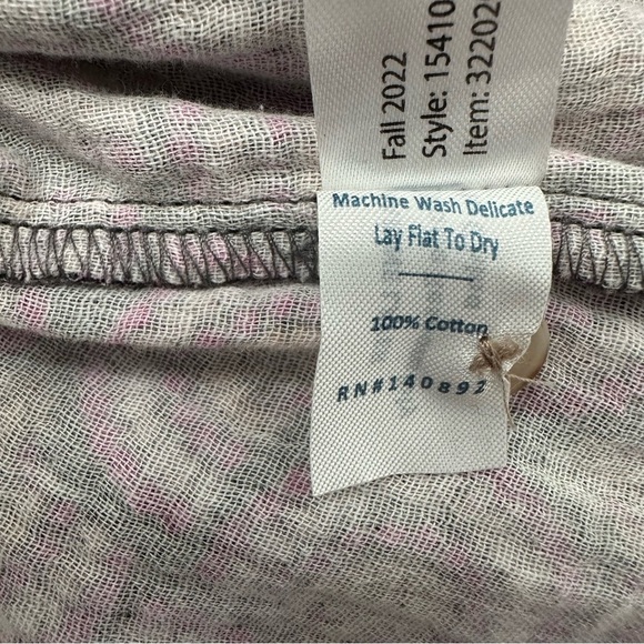 Marine Layer Printed Colette Doublecloth Top Fan Block Print SZ XS NWOT READ - Picture 5 of 9